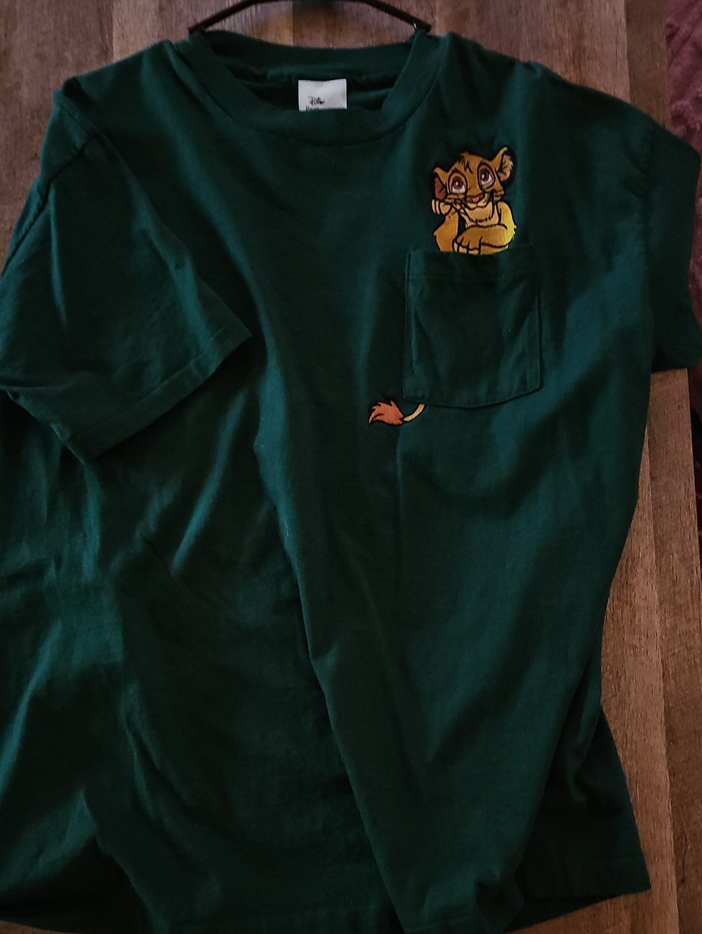 90s Disney The Lion King Embroidered Simba Pocket Tee